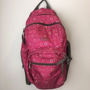 Jan sports trans pink backpack